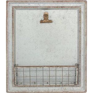 ❤️Offers ~ New Stonebriar Beach House Galvanized Clipboard & Holder 15.2" x13.2"